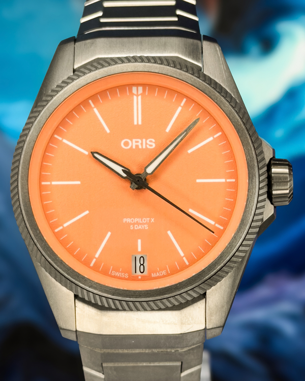 2025 Oris ProPilot X Calibre 400 39MM Salmon Dial Titanium Bracelet (01 400 7778 7158-07 7 20 01TLC)