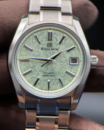 2026 Grand Seiko Heritage Collection "Sakura-Wakaba" 38MM Green Dial Titanium Bracelet (SBGH343G)