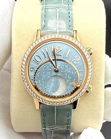 Jaeger-LeCoultre Rendez-Vous  36MM Turquoise Dial Leather Strap (Q3522480)