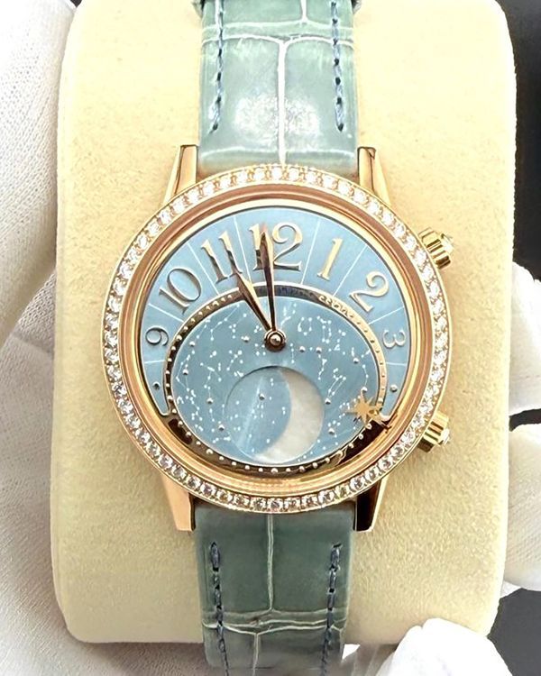 Jaeger-LeCoultre Rendez-Vous  36MM Turquoise Dial Leather Strap (Q3522480)