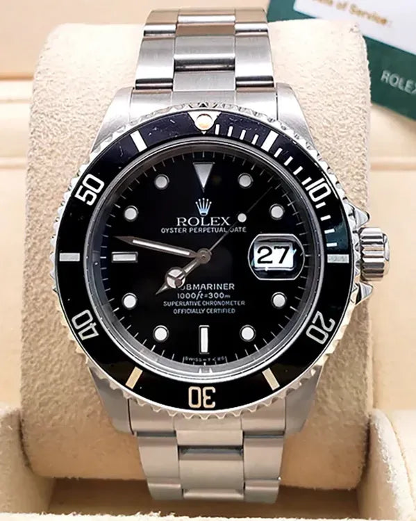 1995 Rolex Submariner Date 40MM Black Dial Oyster Bracelet (16610)