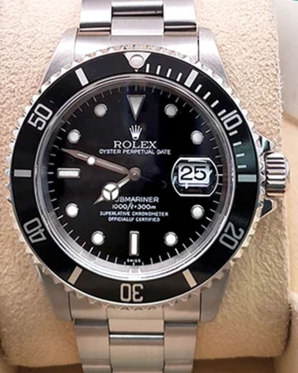 1999 Rolex Submariner Date 40MM Black Dial Oyster Bracelet (16610)