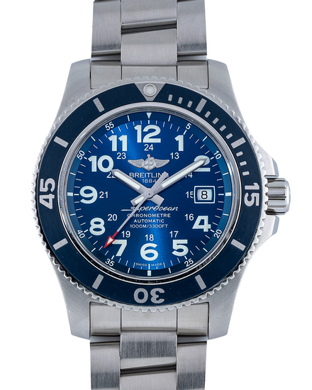 2016 Breitling Superocean II 44MM Blue Dial Steel Bracelet (A17392D8/C910)