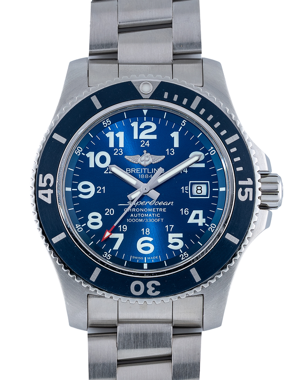2016 Breitling Superocean 44MM Blue Dial Steel Bracelet (A17392D8/C910)