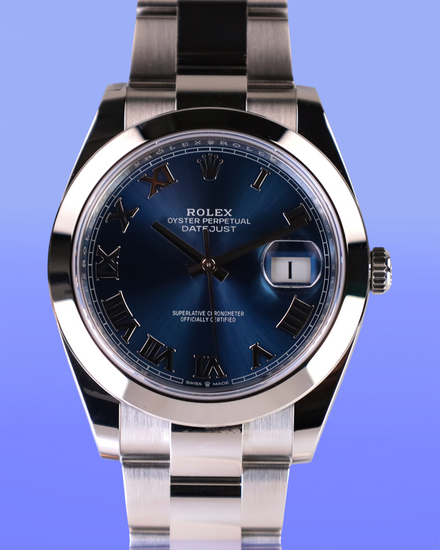 2026 Rolex Datejust 41MM Blue Dial Oyster Bracelet (126300)