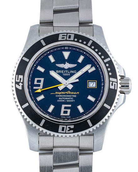 Breitling Superocean 44MM Black Dial Steel Bracelet (A17391)