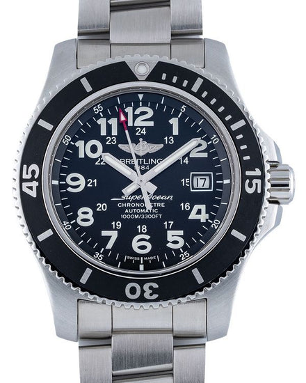 2016 Breitling Superocean II 44MM Black Dial Steel Bracelet (A17392D7/BD68)