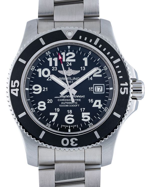 2016 Breitling Superocean II 44MM Black Dial Steel Bracelet (A17392D7/BD68)