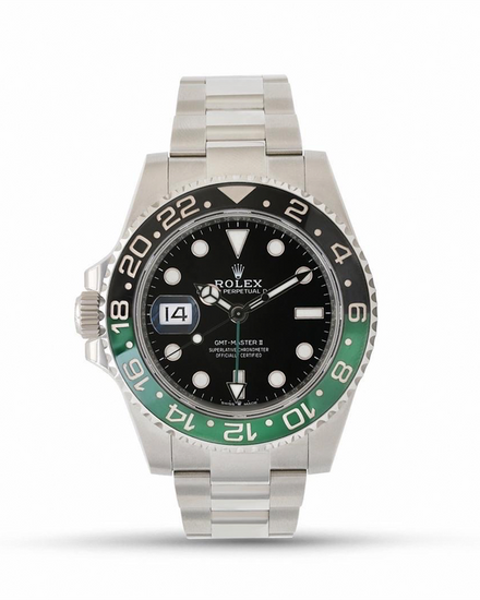 No Reserve - 2023 Rolex GMT-Master II “Sprite” 40MM Black Dial Oyster Bracelet (126720VTNR)