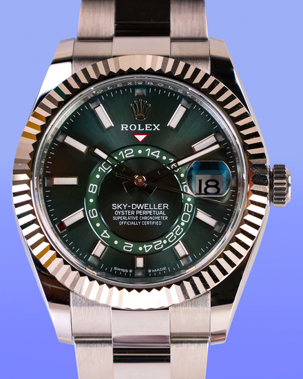 2026 Rolex Sky-Dweller 42MM Green Dial Oyster Bracelet (336934)