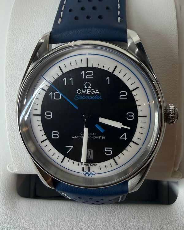 Omega Seamaster Olympic Official Timekeeper L.E. 39.5MM Black Dial Leather Strap (522.32.40.20.01.001)