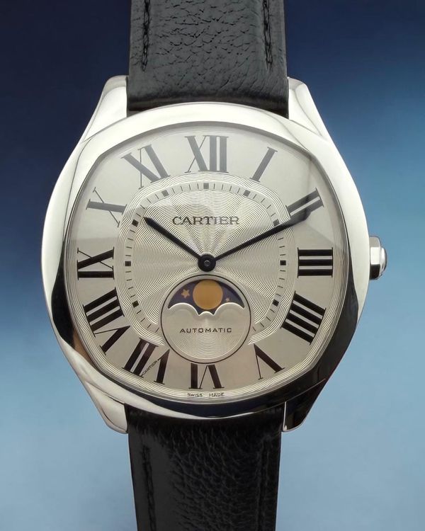 No Reserve - 2017 Cartier Drive De Cartier 40MM Silver Dial Leather Strap (WSNM0008)