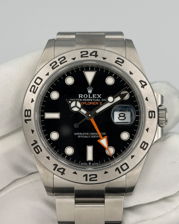 No Reserve - 2025 Rolex Explorer II 42MM Black Dial Oyster Bracelet (226570)