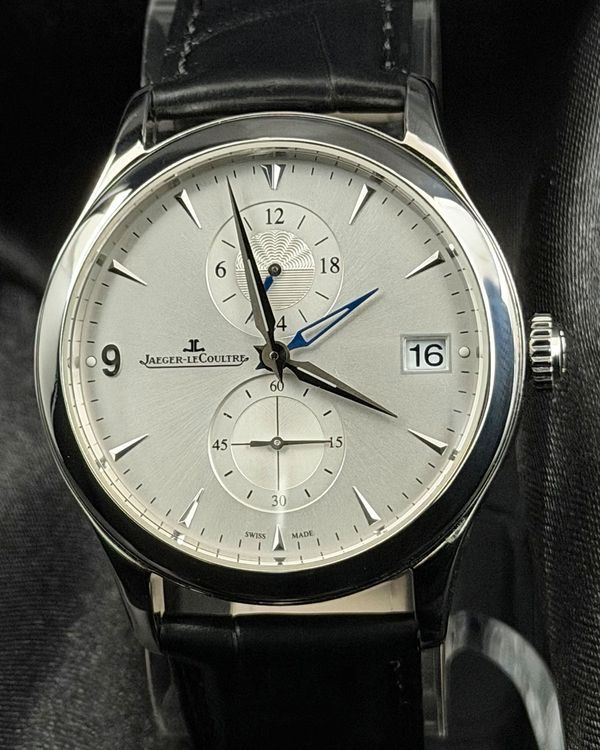 2012 Jaeger-LeCoultre Master Hometime 40MM Silver Dial Leather Strap (Q1628430)