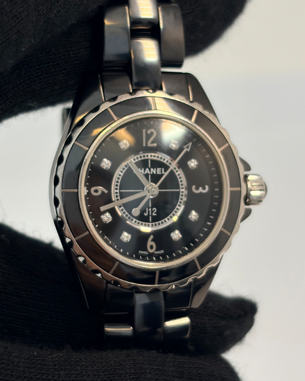 Chanel J12 29MM Quartz Black Dial Ceramic Bracelet (H2569)