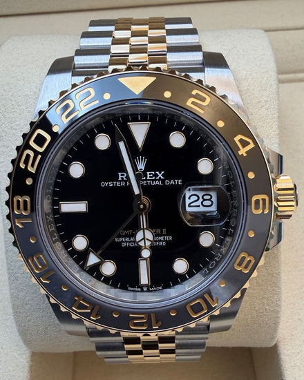 2026 Rolex GMT-Master II "Bumblebee" "Zombie" 40MM Black Dial Two-Tone Jubilee Bracelet (126713GRNR)