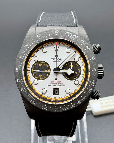 2026 Tudor Black Bay Chrono "Carbon 26" L.E. 42MM White Dial Rubber Strap (79377KN)
