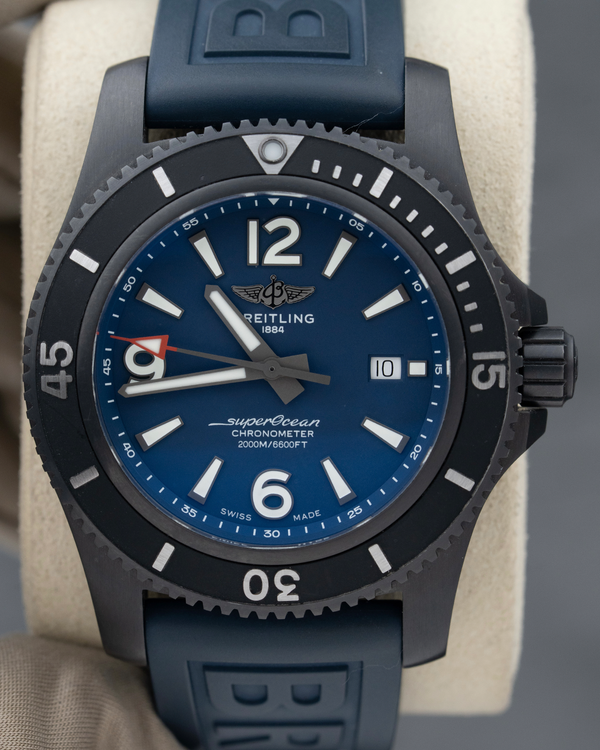 No Reserve - Breitling Superocean 46MM Blue Dial Rubber Strap (M17368)