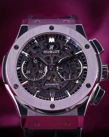 2022 Hublot Classic Fusion Aerofusion 45MM Skeleton Dial Leather Strap (525.NX.0170.LR)
