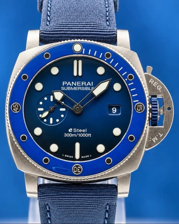 2026 Panerai Submersible QuarantaQuattro Blue Profondo 44MM Blue Dial Textile Strap (PAM01289)