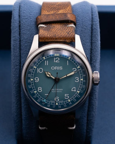Oris X Cervo Volante 38MM Blue Dial Leather Strap (01 754 7779 4065-Set)