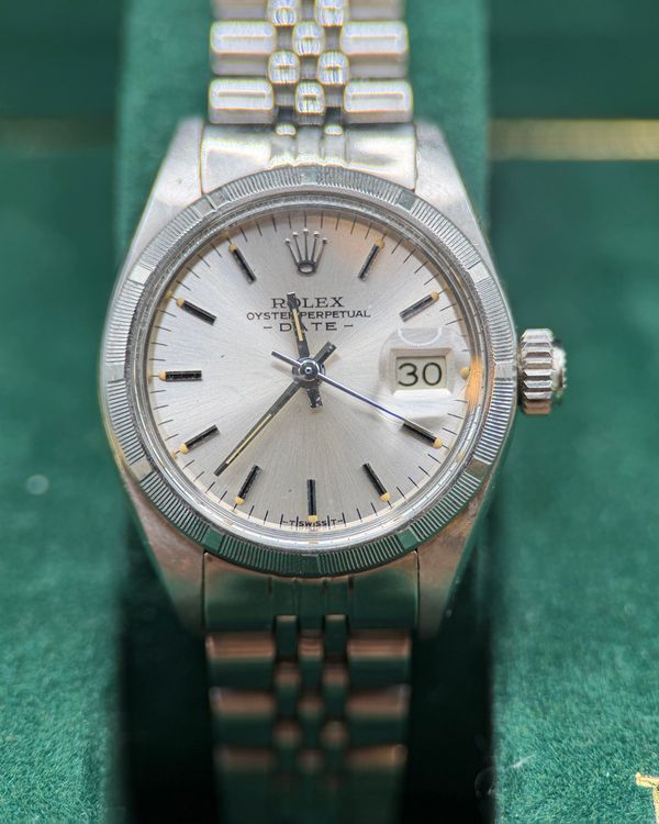 No Reserve - 1979 Rolex Oyster Perpetual Lady Date 26MM Silver Dial Jubilee Bracelet (6919)