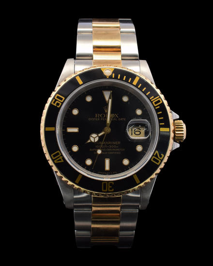 1993 Rolex Submariner Date 40MM Black Dial Two-Tone Oyster Bracelet (116613LN)