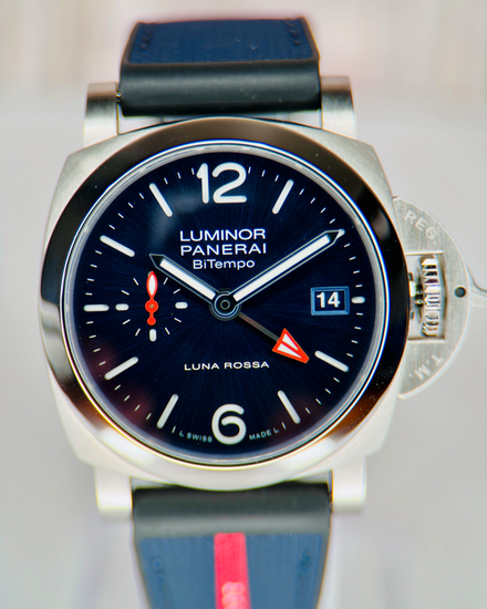 2023 Panerai Luminor Quaranta BiTempo Luna Rossa 40MM Blue Dial Rubber Strap (PAM01404)