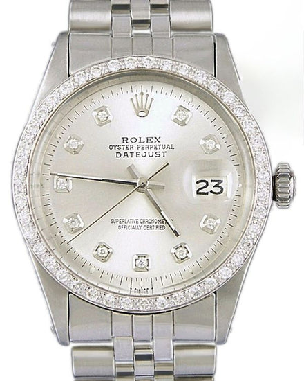 Rolex Datejust 36MM Aftermarket Silver Dial Jubilee Bracelet (16030)