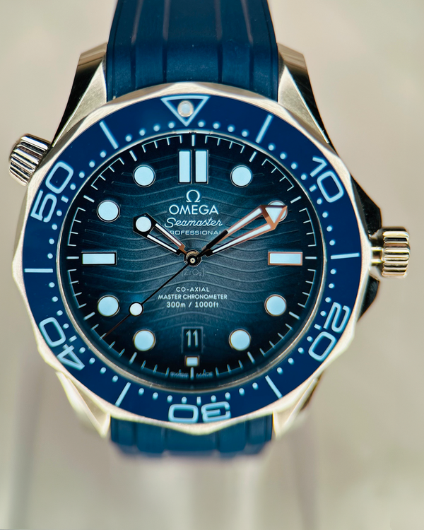 2024 Omega Seamaster Diver 300M "Summer Blue" 42MM Blue Dial Rubber Strap (210.32.42.20.03.002)