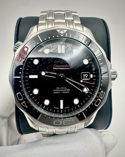 2021 Omega Seamaster Diver 300M "James Bond" 50th Anniversary L.E. 41MM Black Dial Steel Bracelet (212.30.41.20.01.005)
