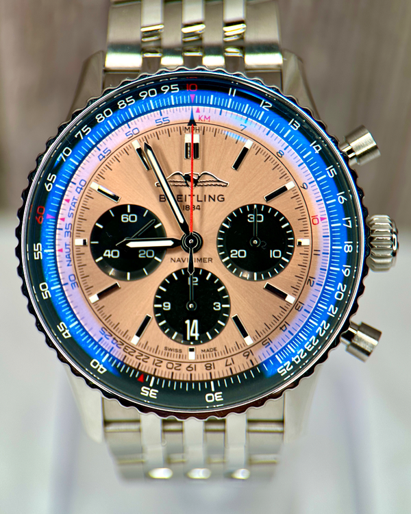 Breitling Navitimer B01 43MM Bronze Dial Steel Bracelet (AB0138241K1A1)