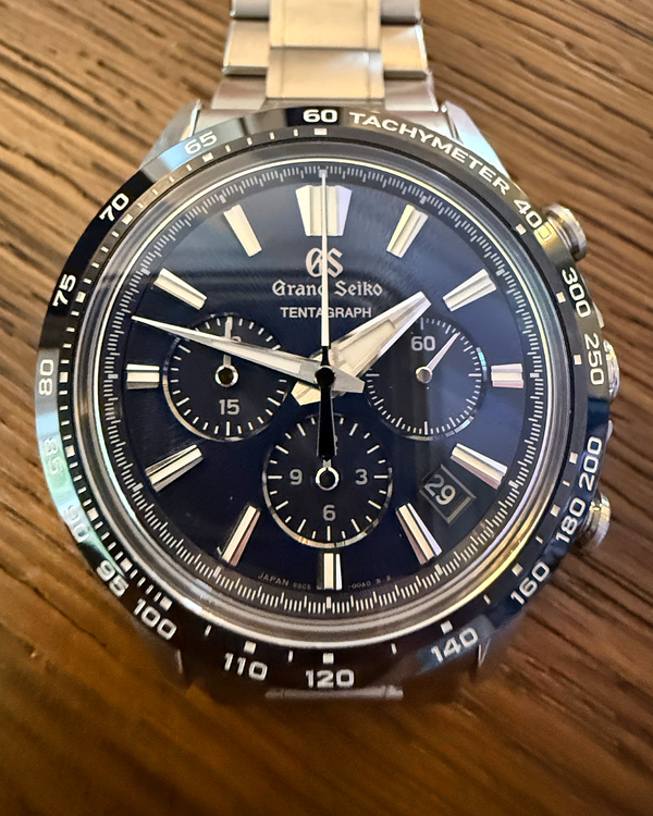 2026 Grand Seiko Evolution 9 Tentagraph 43.2mm Blue Dial Titanium Bracelet (SLGC001G)