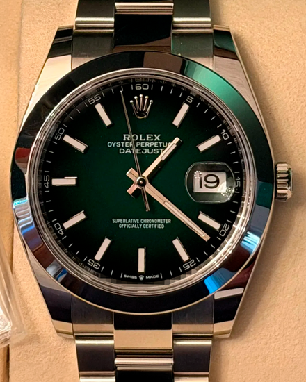 2026 Rolex Datejust 41MM Green "Ombré" Dial Oyster Bracelet (126300)