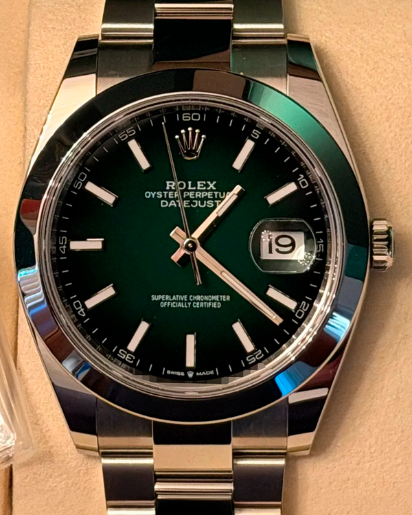 2026 Rolex Datejust 41MM Green "Ombré" Dial Oyster Bracelet (126300)