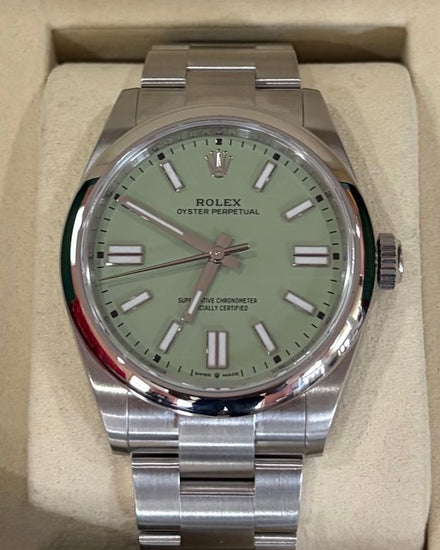 2026 Rolex Oyster Perpetual 41MM Pistachio Dial Oyster Bracelet (134300)