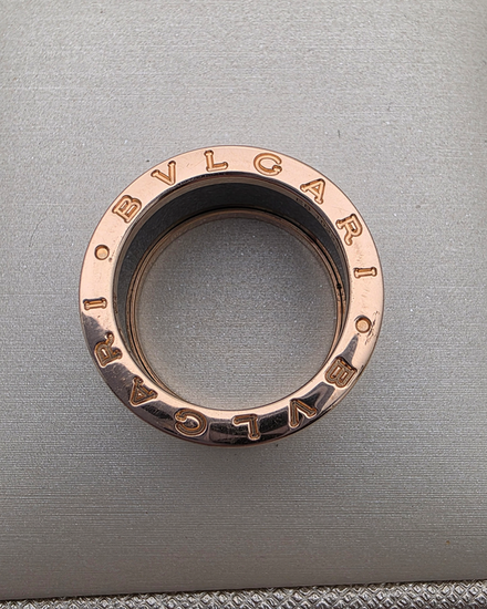 Bvlgari B.Zero1 Ring 5.75 Rose Gold/Ceramic (Ring)