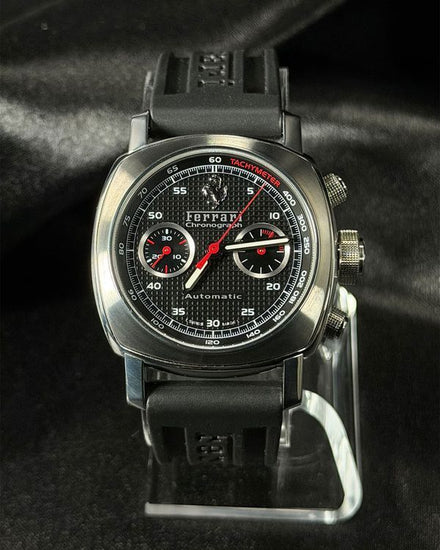 Panerai Ferrari Granturismo Chronograph L. E. 40MM Black Dial Rubber Strap (FER00018)
