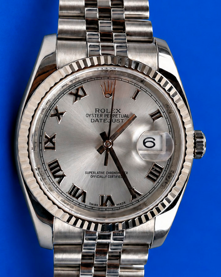 No Reserve - Rolex Datejust 36MM Silver Dial Jubilee Bracelet (116234)