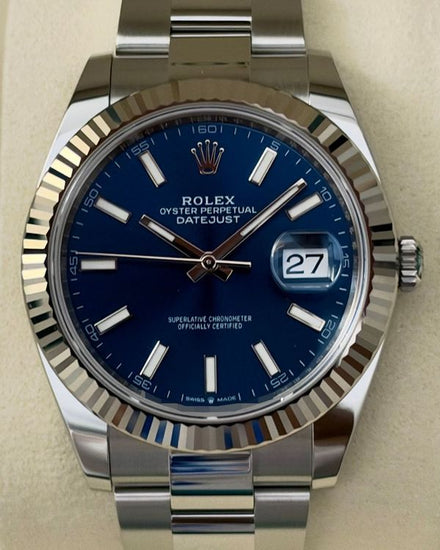 2026 Rolex Datejust 41MM Blue Dial Oyster Bracelet (126334)