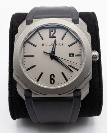 2019 Bvlgari Octo Originale Solotempo 41MM Grey Dial Rubber Strap (102858)