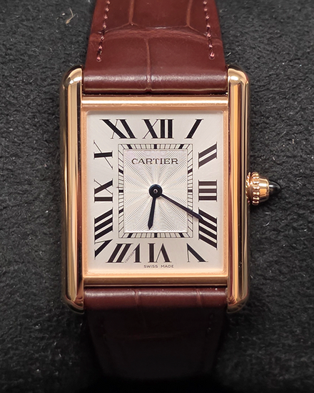 2026 Cartier Tank Louis Cartier 33.7MM Silver Dial Leather Strap (WGTA0011)