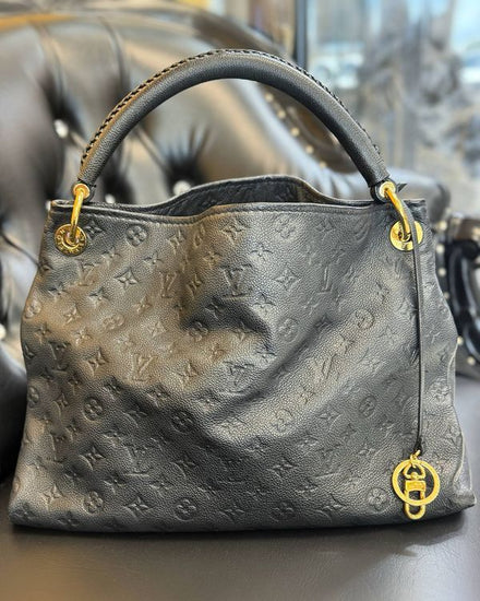 Louis Vuitton Bag Empriente Artsy MM Noir Leather Gold-Tone Hardware Leather Strap (LV Monogram)