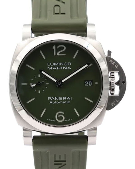 No Reserve - 2022 Panerai Luminor Marina "Verde Militare" L.E. 40MM Green Dial Rubber Strap (PAM01304)