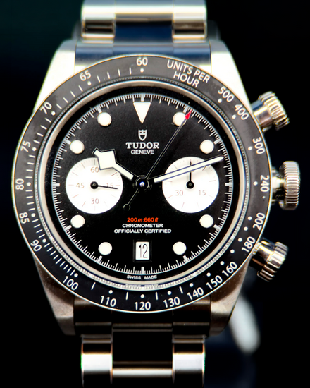 No Reserve - 2022 Tudor Black Bay Chrono "Reverse Panda" 41MM Black Dial Steel Bracelet (79360N)