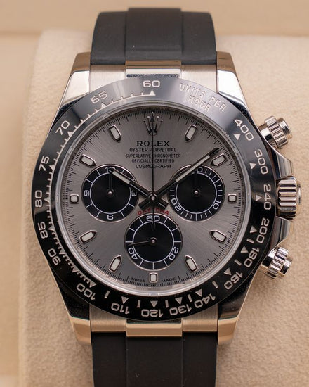 2020 Rolex Cosmograph Daytona "Ghost" 40MM Silver Dial Oysterflex Strap (116519LN)