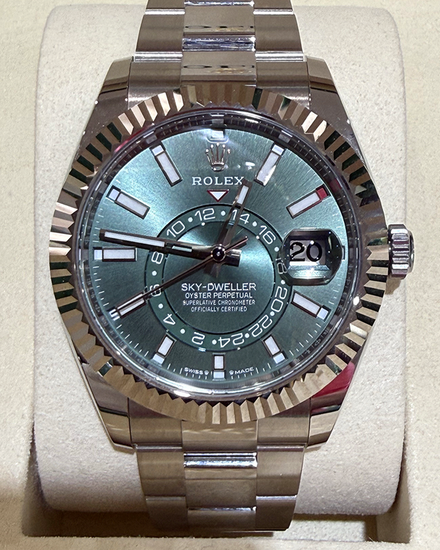 2026 Rolex Sky-Dweller 42MM Green Dial Oyster Bracelet (336934)