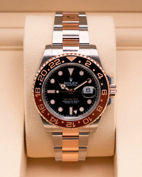 2023 Rolex GMT-Master II "Rootbeer" 40MM Black Dial Two-Tone Oyster Bracelet (126711CHNR)