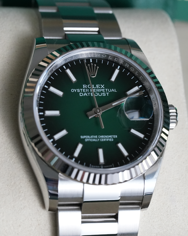 2026 Rolex Datejust 36MM Green "Ombré" Dial Oyster Bracelet (126234)