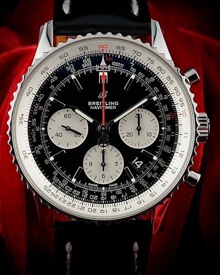 2020 Breitling Navitimer 43MM Black Dial Leather Strap (AB0121211B1P1)